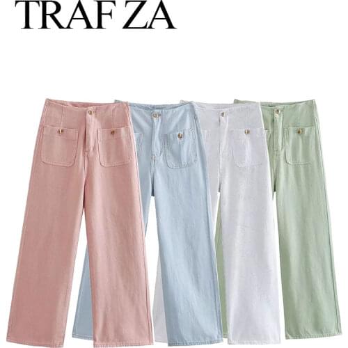 TRAFZA Women's High Waist Pants