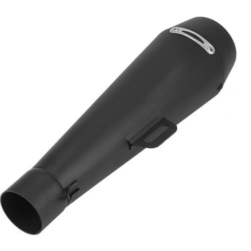 Universal 51mm Motorcycle Exhaust Escape Muffler Pipe For Honda CBR1000 Yamaha R6 Kawasaki (Black)