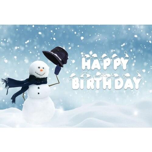 Outdoor Birthday backgrounds photography vinyl fotografia snowman photo backdrops for photographer studio video background G-998