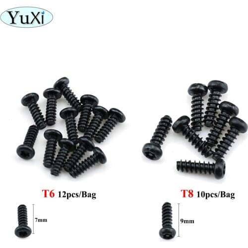 YuXi 1Bag Replacement Torx T8 T6 Hexagon Screws Cap Repair part for Xbox one Repair Part 7mm/9mm