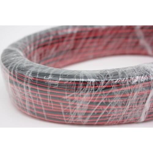10/20/50/100m/lot, 2pin Red Black cable, Tinned copper 22AWG, PVC insulated wire, Electronic cable, LED cable,free shipping