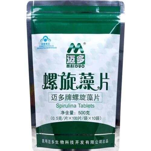 1000 tablets spirulina organic 100% Pure Natural Organic Spirulina Tablet protein supplements spirulina chlorella powder