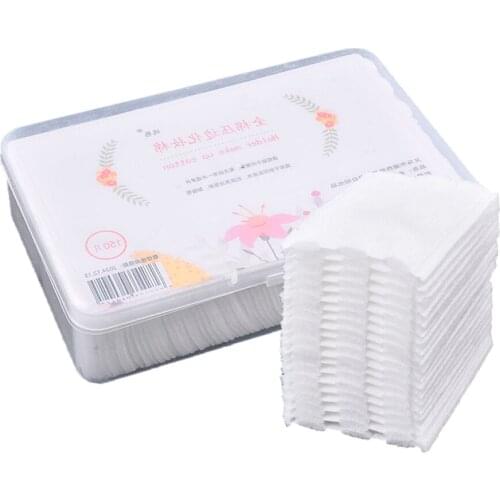 150 Sheets Thick Cosmetic Remover Wipes 100% Cotton Pads Facial Cut Face Wash Cotton Pads Cleansing Makeup Puff Health Skin Care