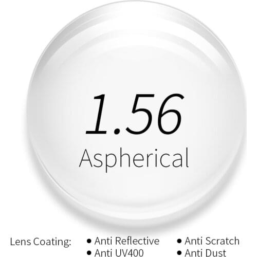 High Quality Radiation Protection Index 1.56 Clear Optical Single Vision Lens HMC Aspheric Anti-UV Prescription Lenses,2Pcs