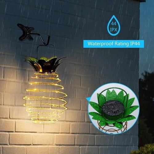 2pack LED Sloar pineapple Lawn Lamps Outdoor Waterproof Landscape Lamp Flowers Light for Courtyard Garden Lawn Lighting Decor