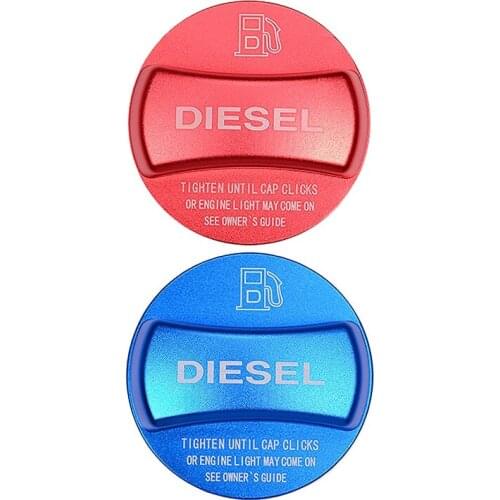 2X Aluminum Alloy Fuel Tank Cap Cover Trim For Bmw X1 X2 X3 X4 (Red Diesel&Blue Diesel)