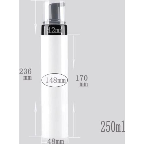 300pcs 100ml 120ml 150ml 200ml 250ml Empty cosmetic facial Cleanser wash cream Plastic pet liquid soap Foam bottle foamer pump