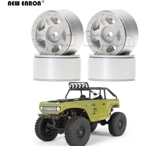 4Pc 1.0 Inch 5-Spokes CNC Beadlock Micro Wheel Rim RC Hub for 1/24 RC Mini Crawler Car Axial 1/24 SCX24 90081 AXI00001 AXI00002