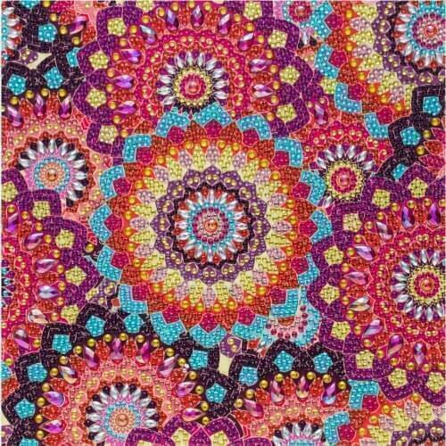 Cusack DIY 5D Special Shape Rhinestone Mandala Flower Diamond Painting 30 X 30 cm