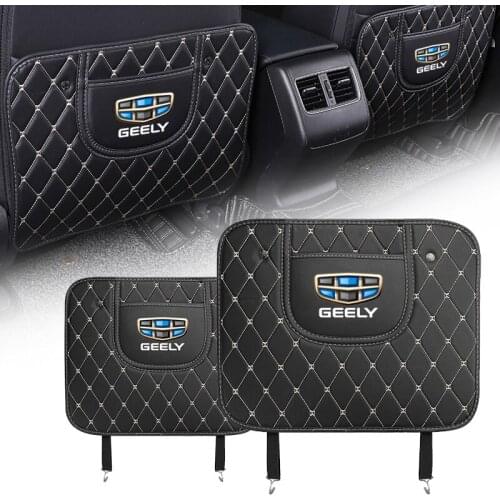 Car Seat Back Anti Kick Pad Leather Scratch Mat For Geely Emgrand X7 EC7 Atlas Boyue CK2 GC6 Parts LC ec7 ec8 ck atlas ck2 ck3