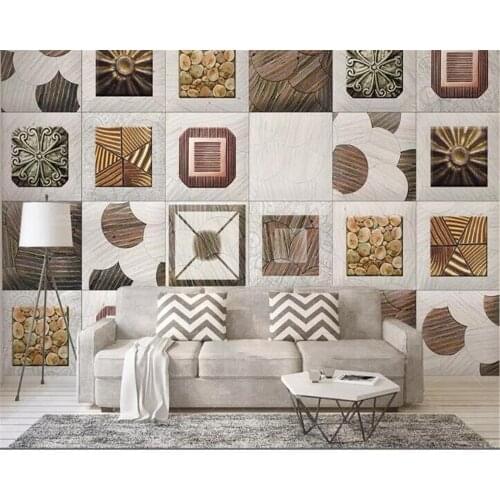 Beibehang Custom wallpaper modern 3D fashion simple and beautiful lattice parquet personality background wall papel de parede