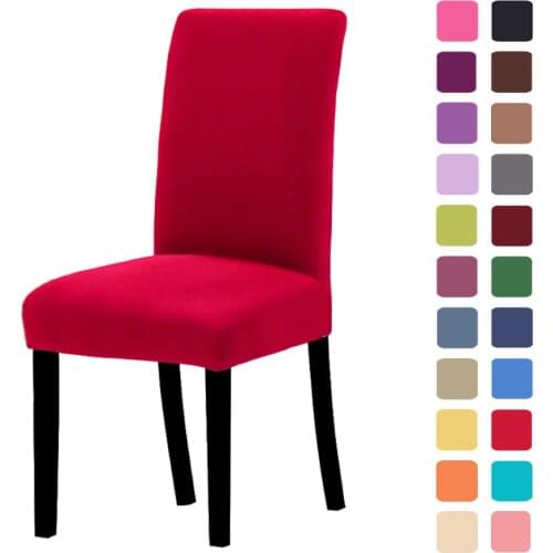 24 Solid Color Stretch Spandex Dining Room Chair Covers Slipcover Living Room Home Party Wedding Decoration Chair Cover