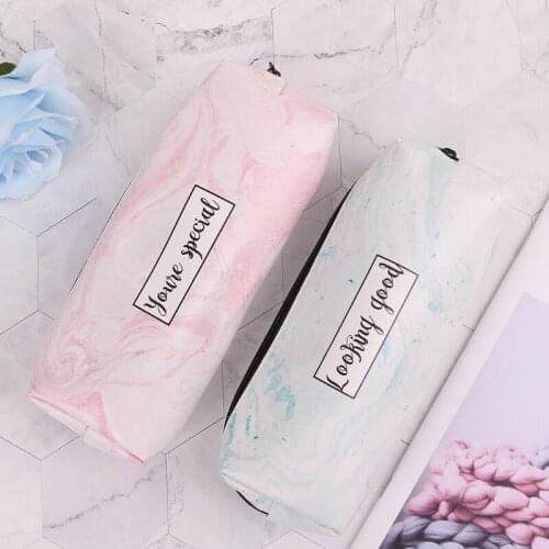 Marble Pencil Case Stationery School Supplies Storage Pencil Cases School Tools
