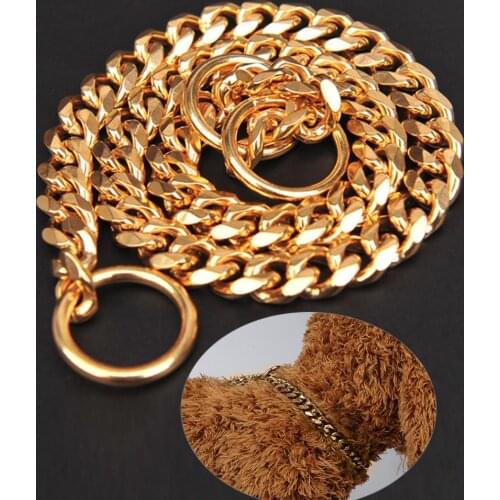 3MM Diameter Dog Choke Chain Choker Collar 304 Stainless Steel Training 45/50/55/60Cm Length Collars Drop Shipping