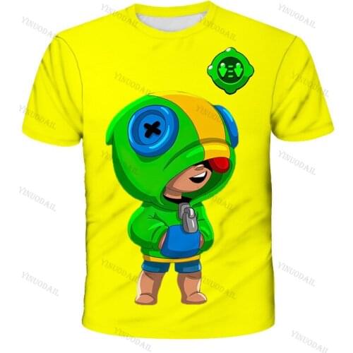 Browlers Kids T-shirt Mr.P and Shooting Star, Game 3d Shirt Boys Girls Tops Tshirt Baby Clothes Shoot Shark Leon Child Wear