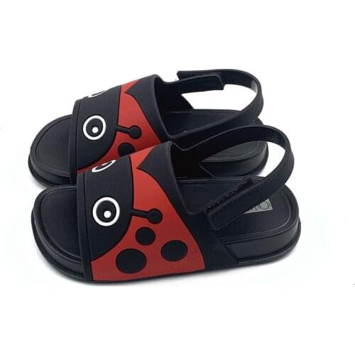 2021 Childrens Sandals High Quality Kids Jelly Shoes Cartoon Ladybug Baby Boy Girl Summer Beach Soft PVC Sandals Shoes Slippers