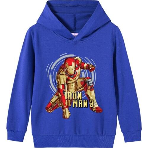Disney Iron Man Baby Boy Jacket Cosplay Hoidies Long Sleeve Hoody Kids Girls Sports Sweatshirt Tops Coat Kids Children Clothing
