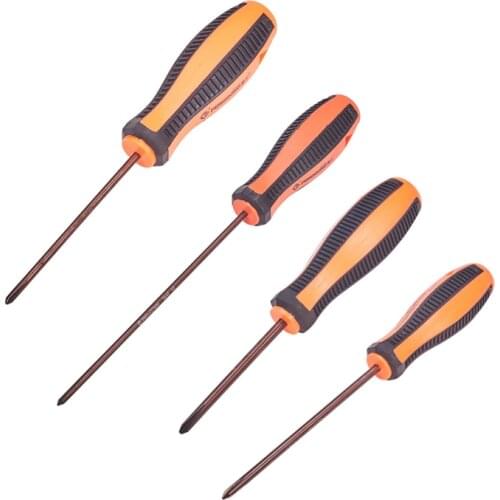 Two-Color Hole Phillips Screwdriver 3~6mm Tip S2 Magnetic Round Shaft Screwdrivers With Comfortable PP-PTR Handle