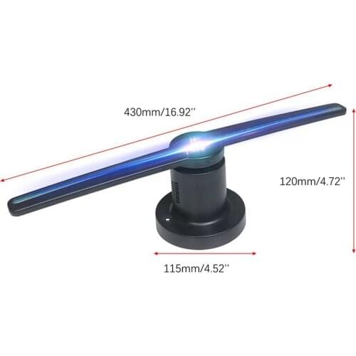 EU 224 Hologram projector Advertising Player PC Lamp Beads Naked Eye 3D Remote Control LED WiFi Holographic Display Fan Hologram
