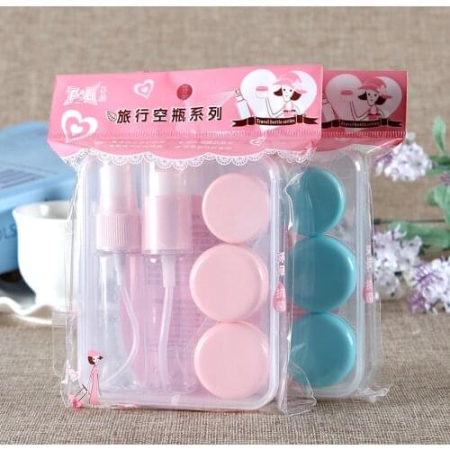 Points Bottling 6Pcs New Portable Transparent Empty Spray Bottles Plastic Mini Refillable Container Travel Cosmetic Containers