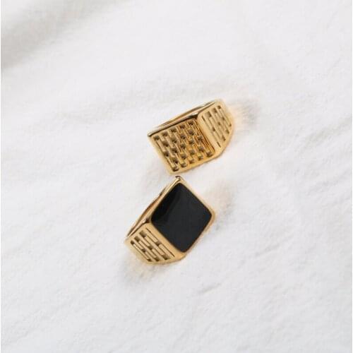 Stainless Steel Geometric Designer Ring Cool Style Gold Gifts Fors Women Bohemian Korean Style Steampunk Accessories Jewelry