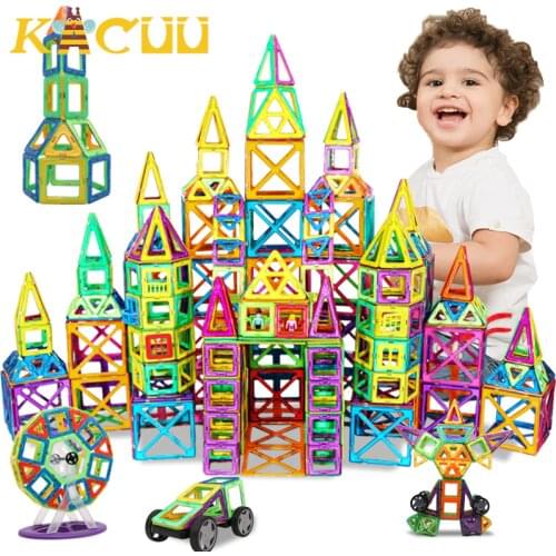 DIY Magnetic Blocks Big Size Magnets Designer Construction Sets Model & Building Toys Baby Educational Toys For Children Gifts