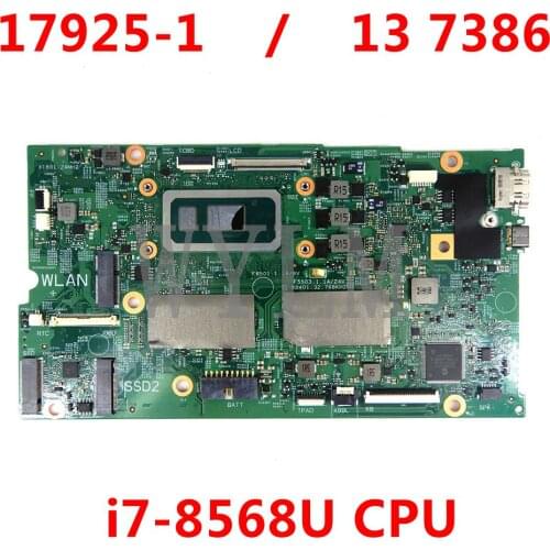 CN 0NDK8H 17925-1 i7-8568U CPU Mainboard For DELL Inspiron 13 (7386) CN NDK8H Laptop motherboard 100% Tested
