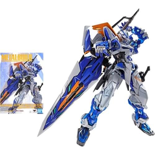 Bandai Gundam Model Kit Anime Figure METAL BUILD Gundam Astray Blue Frame Second Revise Action Toy Figure Toys for Children