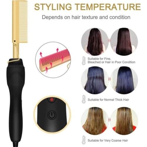 New Dry and Wet Straightening Comb, Curling Stick, Straightening Comb