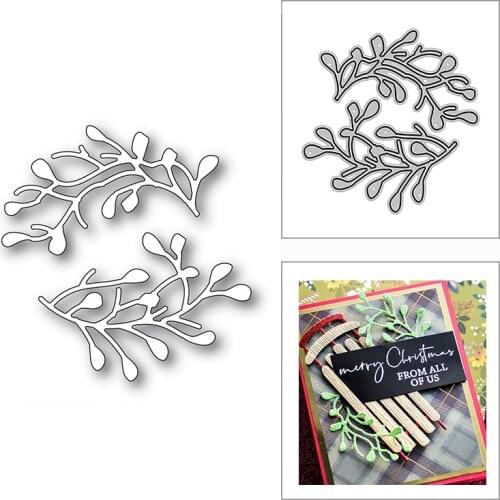 New Christmas Mistletoe Gift Leaves 2020 Metal Cutting Dies for DIY Scrapbooking Decor and Card Making Embossing Craft No Stamps
