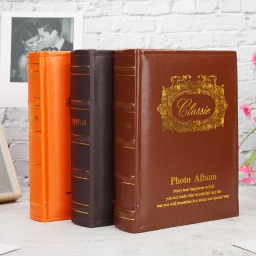 PU Leather Creative Photo Album Letter Printing Cover 200 Pictures Storage Case Interstitial Photos Book Kids Birthday Best Gift