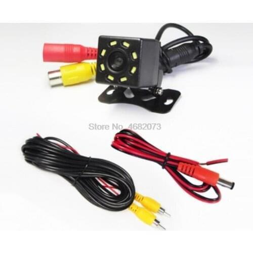 By DHL or Fedex 100pcs auto Car Rear View Camera Universal Backup Parking Reverse Camera 8 IR Night Vision Waterproof 170 Wide