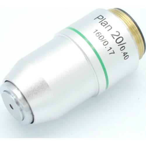 【Promotional】195mm Compound Biological Microscope RMS thread DIN160 20X Plan Microscope Achromatic Objective Lens
