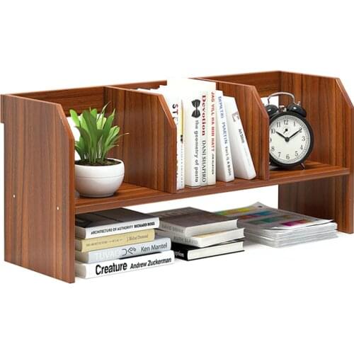 Modern Creativity Wood Bookcase Desktop Storage Organizer Bookshelf Office Table Organizer Bookshelf Office Table Bookshelf
