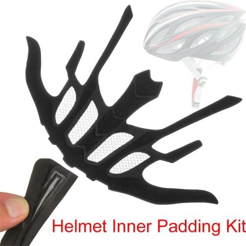 1SET Universal Bat Shape Helmet Inner Pad Protection Sponge Pad Outdoor Motorcycle Bicycle Replacement Pad Set with Insect Net