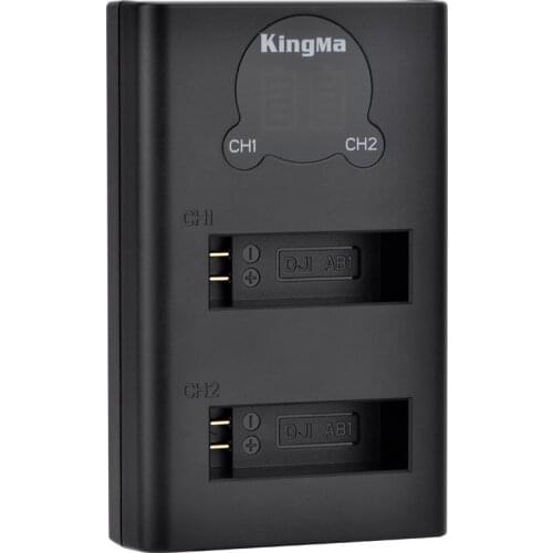 KingMa For DJI OSMO Action AB1 Battery Charger Smart Display USB Dual Charger For DJI OSMO Action Camera Accessory
