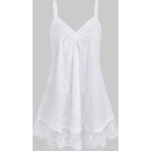 40#Plus Size Blouses Floral Lace Overlay Sexy Women V Neck Sleeveless Netting Top Blouse Strapless Solid Elegant Shirts Tee