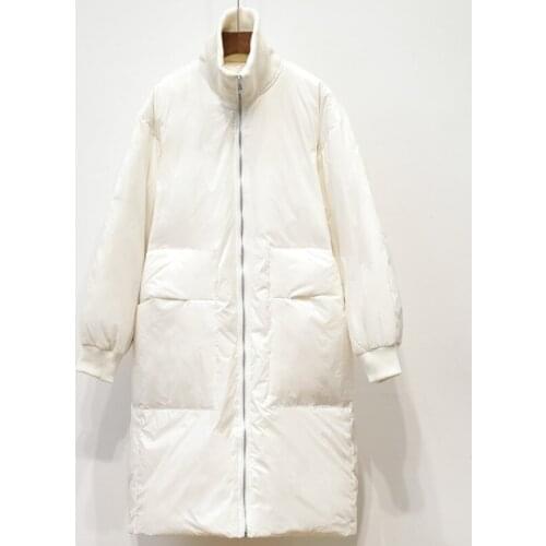 New 2020 Womens Winter Down Jacket European Long Coat Women Duck Down Jackets Loose Parka Manteau Femme Hiver KJ882 s