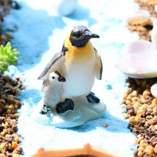 1 Pcs Cute Penguin Mother Baby Animal Miniature Fairy Figure Toys Houses Decoration Mini Craft Micro Decor DIY Accessories Toys