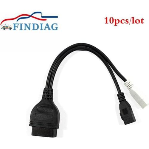 10pcs/lot OBD1 OBD2 adapter 2P+2P Female Connector 16 Pin For Audi 2x2 Diagnostic Connector Adaptor for Audi for VW