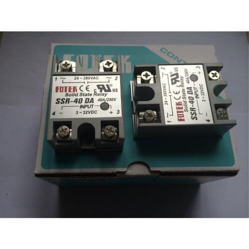 10pcs/Lot Solid State Relay SSR-40DA 40A /250V 3-32VDC/24-380VAC