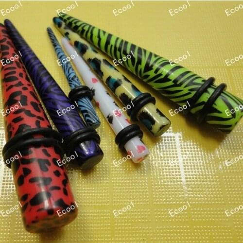 200pcs wholesale lot jewelry Body Jewelry Ear Taper Expander Pierce Body plug Ear Expander free shipping RL320