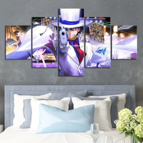 Canvas HD Prints Art 5 Pieces/pcs DETECTIVE CONAN Movie Painting Home Decoration Modular Poster Living Room Framework