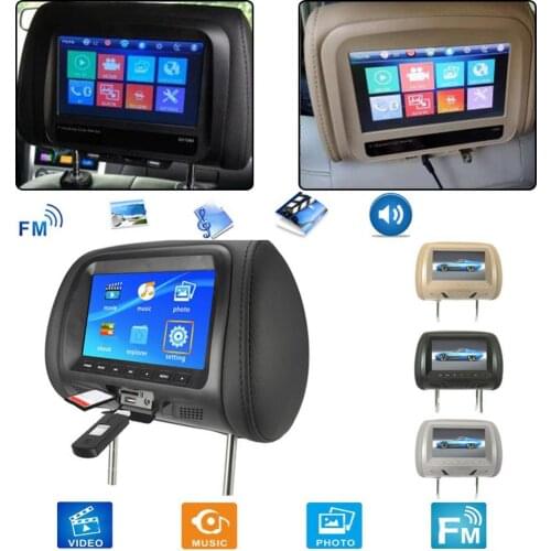 50% Hot Sales!!! Universal 7 Inch Car Headrest Monitor Rear Seat Entertainment Multimediaed Player
