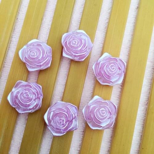 20pcs/lot 18mm rose resin Flat-back Hair bow center Dress button accessories A975