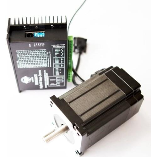 Free Ship US&US Ship Closed-Loop Stepper motor NEMA34 142mm 9N.m 1278 oz.in 6A 1000line&Servo Driver HBS86H CNC Controller Kit