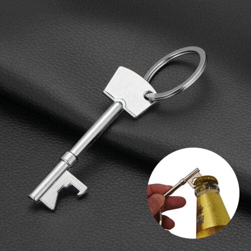 Hot Sales Beer Bottle Opener Key Ring Keychain Zinc Alloy Key Chain Keyfob Bar Tool