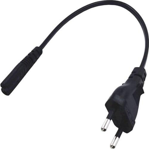 EU Power cable cord Figure 8 C7 to Euro Eu European 2 pin AC Plug power cable cord for cameras,printers,notebook etc