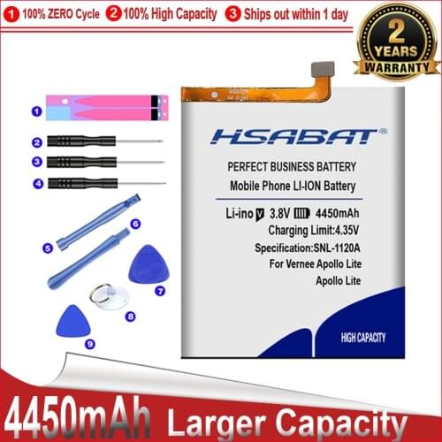 HSABAT 0 cycle 4450mAh Battery for SD456074PE Vernee Apollo/Apollo Lite for Vernee Apollo Lite Perfect Replacement-free shipping