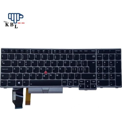 New For Lenovo ThinkPad Swiss Language E580 E585 E590 E595 T590 P53S L580 L590 P52 P72 P53 P73 Backlit Laptop Keyboard (Silver F